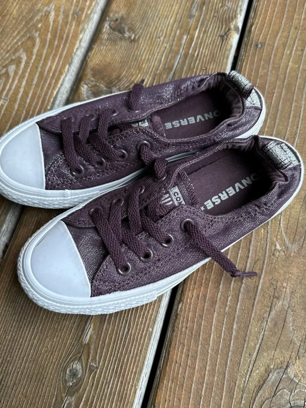 Converse - CT All Star Shoreline Metallic Purple Sneakers - Junior 13 - 662255F